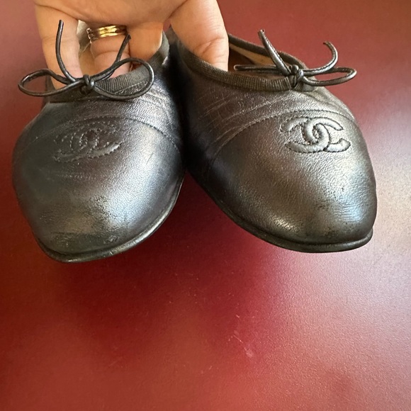 Chanel Classic Ballerines (Ballet Flats) in Soft Black Leather. Size 41. - Picture 6 of 8